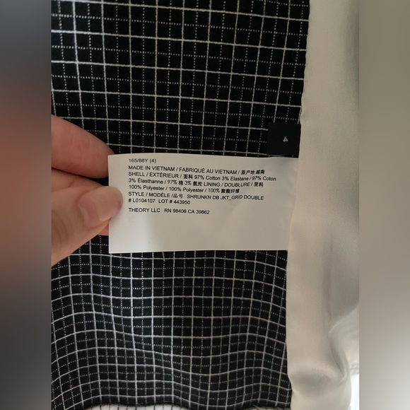 Theory Plaid Blazer - Picture 3 of 6